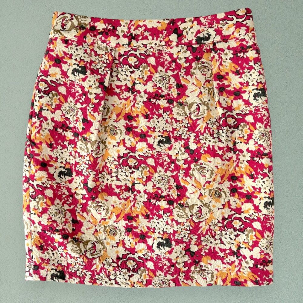 Tulle pink floral mini skirt